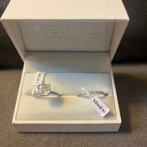 2.5 Carat Cushion Cut Sterling Silver Women's Jewelry Set